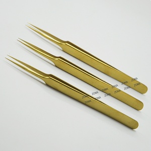 Pince à épiler professionnelle à pointe diamantée pour cils volume et classiques, pointes en acier inoxydable super affûtées pour pince à cils - Product Image 3