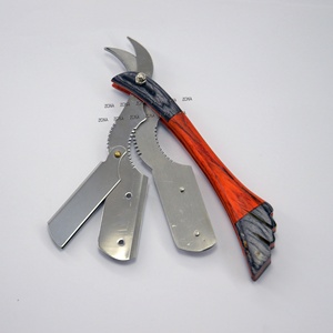 มีดโกนหนวดตรงแบบญี่ปุ่น ด้ามจับสีดำคลาสสิก สำหรับผู้ชาย โกนหนวดแบบพับได้ สำหรับร้านเสริมสวย ภายใต้แบรนด์ส่วนตัว - Product Image 4