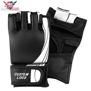 MMA-guantes de boxeo con Logo personalizado, guantes de boxeo con Logo personalizado para lucha libre de golpes, guantes de combate con estampado de cuero - Product Image 4
