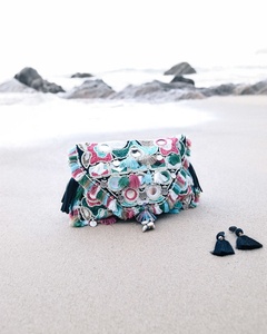 Bolso bandolera de diseñador para mujer de estilo bohemio indio, bolso de hombro con cuentas y tachuelas hecho a mano, cremallera para fiesta de compras nocturna - Product Image 3
