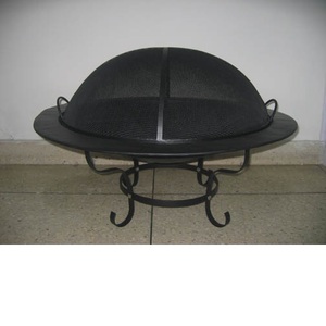 Foso de fuego al aire libre en forma de cúpula con acero inoxidable y hierro fundido interior/exterior barbacoa brasero jardín Patio chimenea - Product Image 1