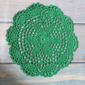 1 pièce tapis de Table rond blanc naturel, au Crochet, élégant - Product Image 2