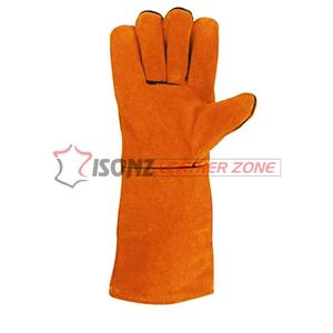 ถุงมือเชื่อมหนังวัวแท้ ISONZ รุ่น ISONZ-2410-18-1 แบบหนาพิเศษ 35 ซม. หนังกลับ หนา 1.2 มม. มาตรฐาน TIG EN 388 - Product Image 2