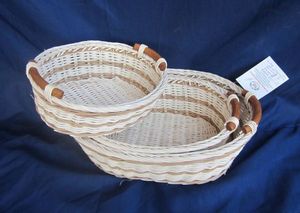 Panier rond tissé en bambou naturel double couche pliable avec doublure pour boîte à thé Jouets-Artisanat artisanal - Product Image 3