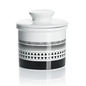 No More Hard Butter, Porcelain Butter Keeper Crock, Butter Dish Porcelain