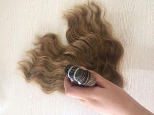 Pelo camboyano natural ondulado, pelo marrón, chocolate - Product Image 3