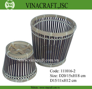 Grand panier de rangement en bambou écologique coloré panier en papier recyclable pour organisateur de magazines divers - Product Image 2