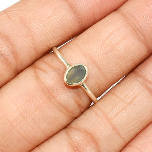 Bagues en argent Sterling 925 avec pierre de lune blanche de forme ovale véritable, bijoux en argent Sterling 925, vente en gros, fabricant de bijoux indiens - Product Image 4