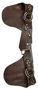 Bolsa de cinturón de cuero genuino de piel de vaca con hebilla de acero - Product Image 5