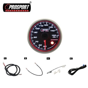 มาตรวัดน้ำมันเครื่องรถยนต์ฟาเรนไฮต์เกจเกจสำหรับรถยนต์หน้าปัดสีดำขนาด60มม. ใหม่ - Product Image 4