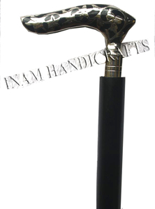 Bastones de madera para caminar para ancianos, cabeza tipo Derby con mango de latón, para caminar - Product Image 2