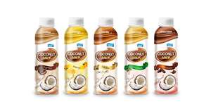 Boisson au lait de coco du Vietnam de type purée OEM avec saveurs de jus de fruits stérilisée à faible teneur en matière grasse 330ml peut bronzer en gros - Product Image 5