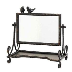 Miroir de Table en métal, cadre métallique, accessoires pour la maison - Product Image 1