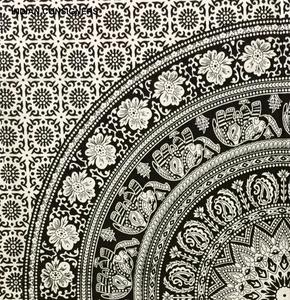 Tapiz pequeño hermoso elefante Floral Mandala colgante de pared cartel de algodón multicolor decoración de puerta por consignadores indios - Product Image 4