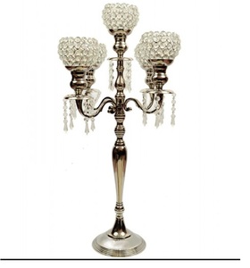 Candelabro de Cristal de 5 Brazos Más Vendido, Elegante Candelabro |   Centro de Mesa para Bodas, Fiestas de Navidad y Decoración para Ocasiones Especiales - Product Image 1