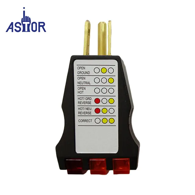 Wholesales 3-wire Circuit Analyzer, Receptacle Outlet Socket Tester