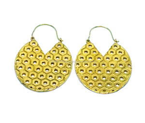 Women's Boho Design Gold Plated Brass <b>Hoop</b> <b>Earrings</b> Lightweight Trendy Vintage 925 <b>Sterling</b> <b>Silver</b> Copper Mainly Stainless Steel - Product Image 1