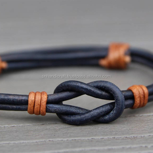 Leather - Knot - Adjustable - Friendship <b>Bracelet</b> - Product Image 1