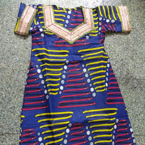 Robe africaine Kitenge pour femmes |   Robe longue en tissu wax d'Ankara |   Vente en gros personnalisée - Product Image 1