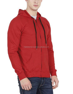 Nouvelle arrivée de sweats à capuche homme automne hiver rouge Oxford polaire 100% coton brodé - Product Image 4
