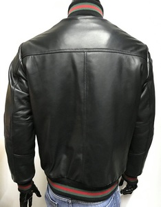 Chaqueta de Cuero Negra Suave, Estilo Motero |   Chaqueta Clásica de Cuero Genuino - Product Image 6