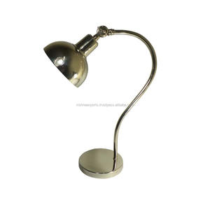 Lámpara de mesa LED de pantalla redonda moderna, lámpara de estudio de Metal de aluminio blanco cálido con fuente de alimentación eléctrica de CA, fuente de luz de bombilla - Product Image 1