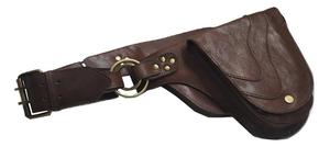 Bolsa de cinturón de cuero genuino de piel de vaca con hebilla de acero - Product Image 4