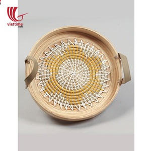Bandeja de plástico para servir algas marinas, accesorio decorativo con asa, única, tejida - Product Image 6