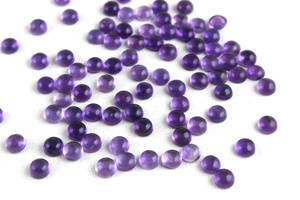 เพชรที่มีคุณภาพดีที่สุดและคริสตัลพลอยอเมทิสต์ธรรมชาติทรงกลมเรียบอัญมณีหลวมอัญมณีทรงหลังเบี้ยจำนวนมากลวดห่อเครื่องประดับใบรับรอง IGI - Product Image 3