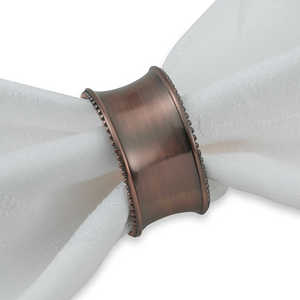 Antique <b>Copper</b> Metal Napkin Rings Round Napkin Holders for Wedding Dinner Parties Tabletop <b>Table</b> Decoration - Product Image 1