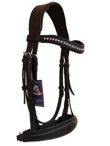 Bride de cheval en cuir noir et marron de haute qualité Primo Equine, avec rênes et boucles en acier inoxydable, logo et tailles personnalisables - Product Image 5