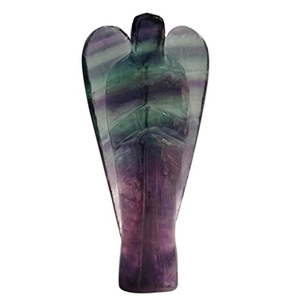 Multi Fluorita Piedra preciosa Ángel Curvo Hecho a mano Bolsillo Cristal - Product Image 1