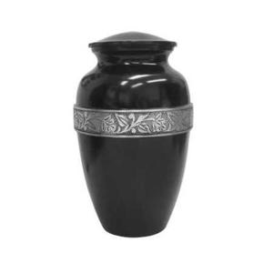 Nuevas Urnas Funerarias de Cremación para Adultos, Negras, Grabadas, de Metal, Latón/Aluminio, para Cenizas Funerarias - Product Image 1