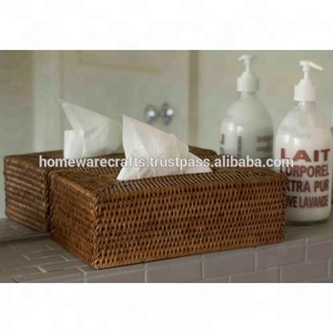 Timeless Tissue Box Natural <b>Rattan</b> Home Decor Holder Wholesale Durable Lightweight Handmade from Vietnam - Product Image 3