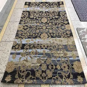 Son moda Handtufted yün halı ipek malzeme işlemeli üst satış tasarımı ile yapılan ucuz fiyata bej halılar