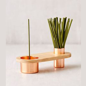 Aluminium Metal Rose Gold <b>Incense</b> Burner <b>Incense</b> <b>Holder</b> & Stand - Product Image 1