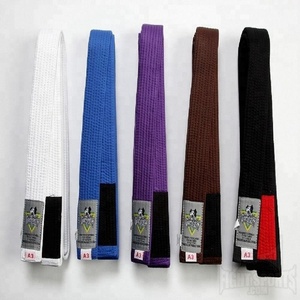 Ceintures de Jiu-Jitsu Brésilien en coton et polyester, ceinture de kimono MMA BJJ, logo personnalisé - Product Image 5