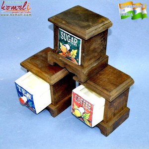 ขนาดเล็กไม้เซรามิกลิ้นชักเครื่องประดับออแกไนเซอร์ยืน - Product Image 4