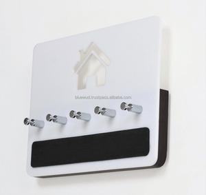 Amadour <b>Wall</b> Decor <b>Key</b> Chain <b>Holder</b> Rack with Letter Organizer - White - Product Image 3