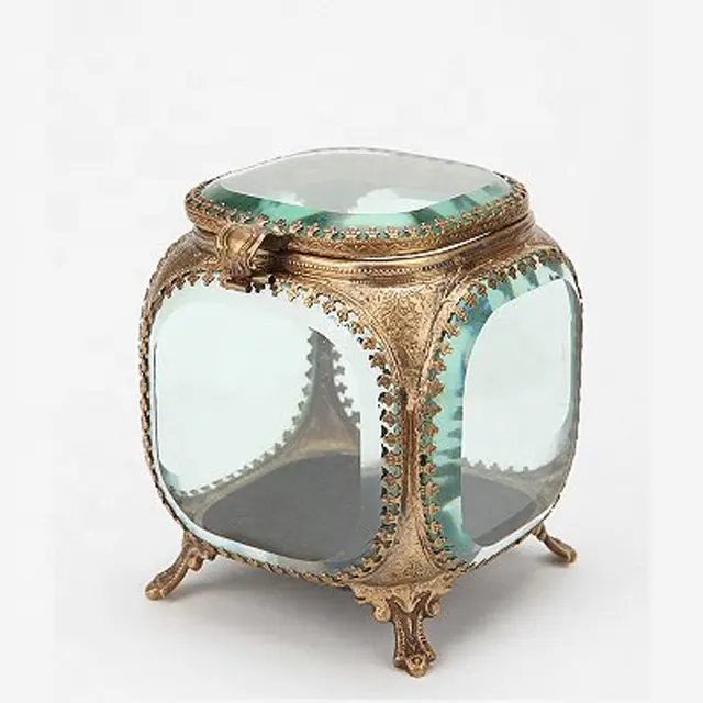 Beveled Glass Jewelry Box