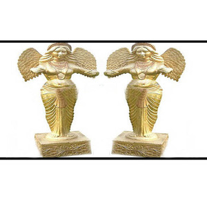 Últimas Golden Pari Fiber Decoraciones DE BODA Estatuas de bienvenida para entrada de boda Estatuas de decoración elegante - Product Image 1