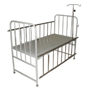 Cama pediátrica ajustable para hospital con barandilla de acero y hierro Equipo médico de enfermería Garantía de 3 años - Product Image 1