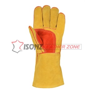 Guante de soldadura de cuero de ante de vaca 35 Cm Ant Heat Anti Cut Guantes resistentes - Product Image 4