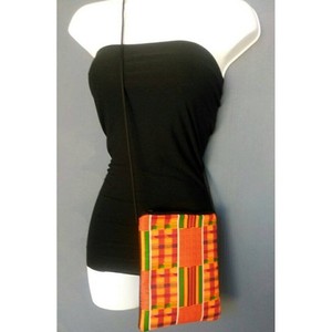 Sac à bandoulière en tissu kita, imprimé Pochette africaine Ankara Kente, sacs à dos en faux cuir, pochette à imprimé africain, entièrement doublé - Product Image 3