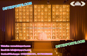 เทียนประดับผนังเวทีตะวันตก,เทียนเรืองแสงติดผนังของตกแต่งงานแต่งงานประกายวิบวับพร้อมเทียนผนังด้านหลัง - Product Image 3