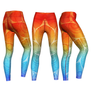 Leggings de remise en forme de Yoga de vêtements de sport de Spandex de Polyester pantalons longs colorés de femmes sublimés - Product Image 6