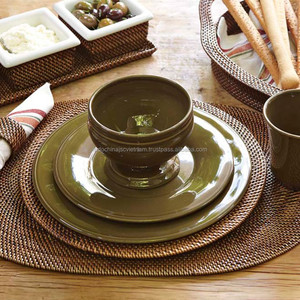 Placas de carga de ratán redondas, único - Product Image 4