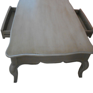 Mesa de centro de madera maciza, mueble estilo francés para sala de estar - Product Image 6