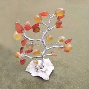 Árbol curativo de cornalina roja, piedra curativa Natural para meditación y energía positiva, piedra preciosa curativa de Reiki