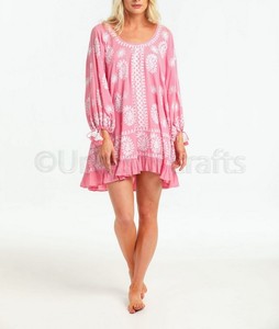 Tunique d'été style Boho avec broderie personnalisée, Sexy pour filles, vente en gros, tendance, collection - Product Image 1